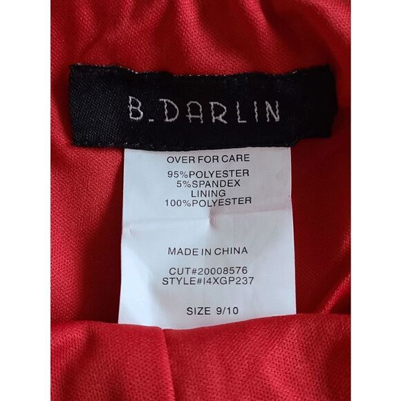 ❤ NWT B. Darlin Strappy V-Neck Sexy Back Clubwear Party Red Hot Dress SIZE M - Picture 10 of 15